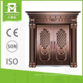 2016 Unique design good surface double leaf copper imitation security door